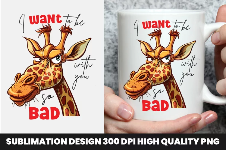 Giraffe Sarcastic mug Design