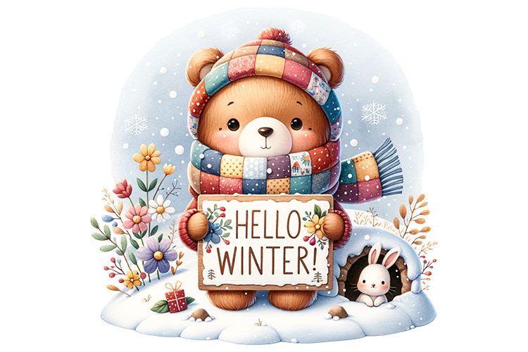 Hellow Winter Clipart - PNG File