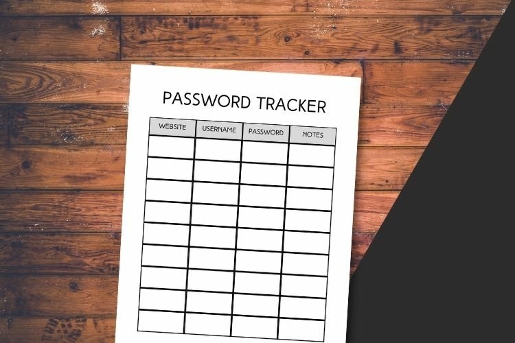 Password Tracker example image 1