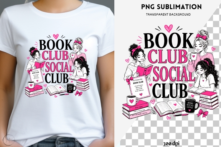Book besties png design for T-shirts