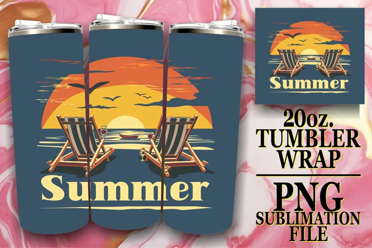Retro Summer Sublimation,Tumbler Wrap 20oz