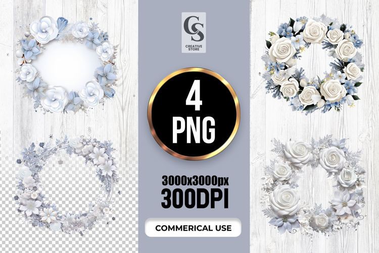 Floral Wreath Clipart Image 3