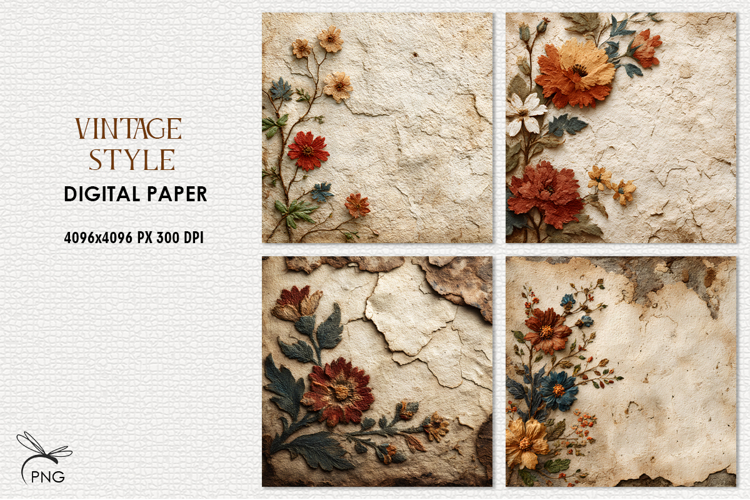 Vintage style digital paper, background clipart