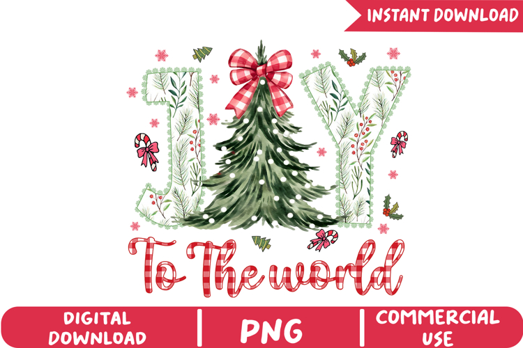 Joy To The World Christma Sublimation, Jesus Christmas Png example image 1