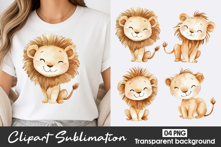 Cute Lion Clipart Image 4