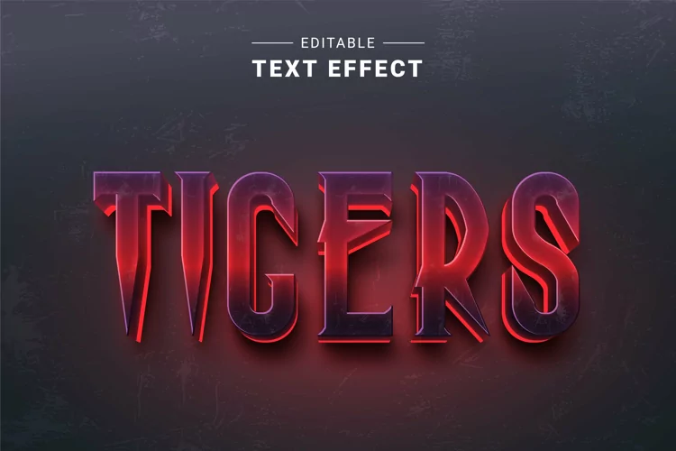 Editable Text Effect for Illustrator. Vector Graphic styles