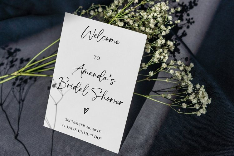 Bridal Shower Sign Template example image 1