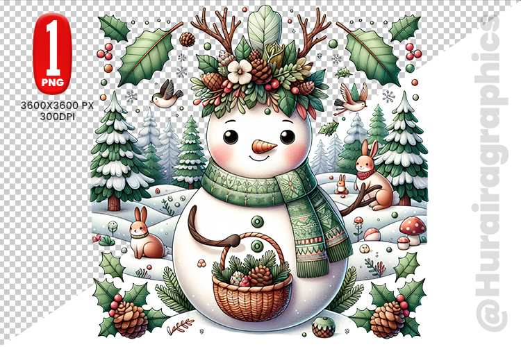 Snow Men Clipart- PNG File
