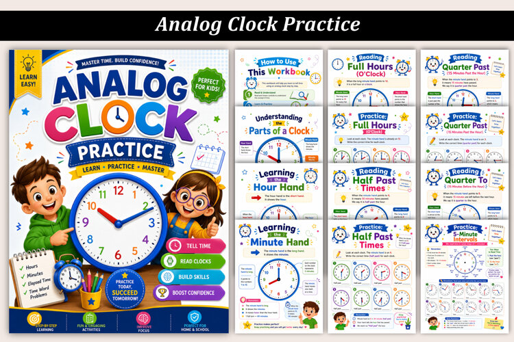 Analog Clock Practice example image 1