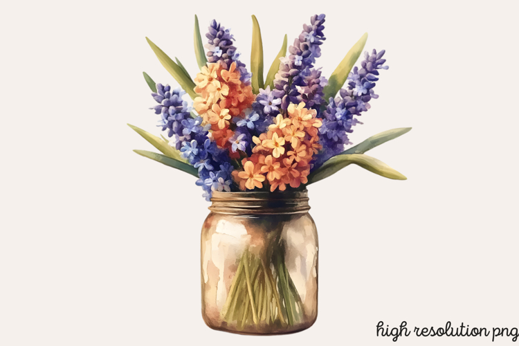 Blue Flower Clipart Image 3