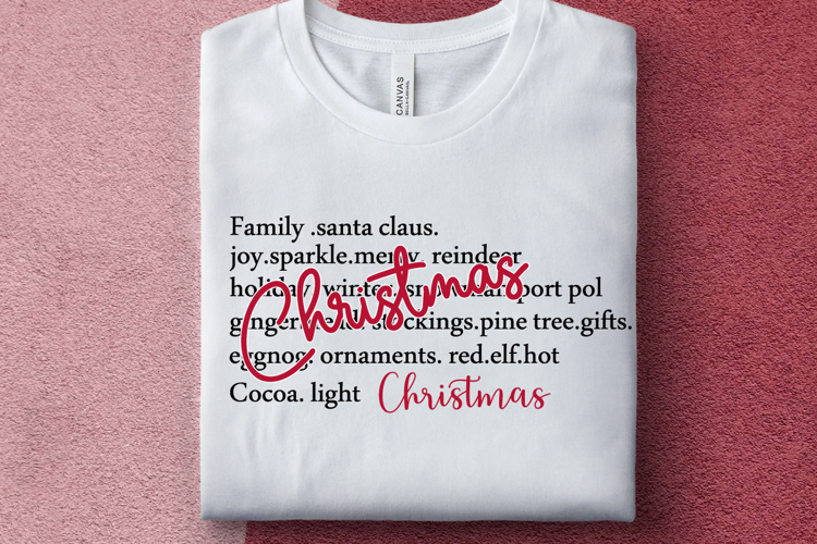 Christmas Words SVG, Merry Christmas SVG, Christmas Sweater