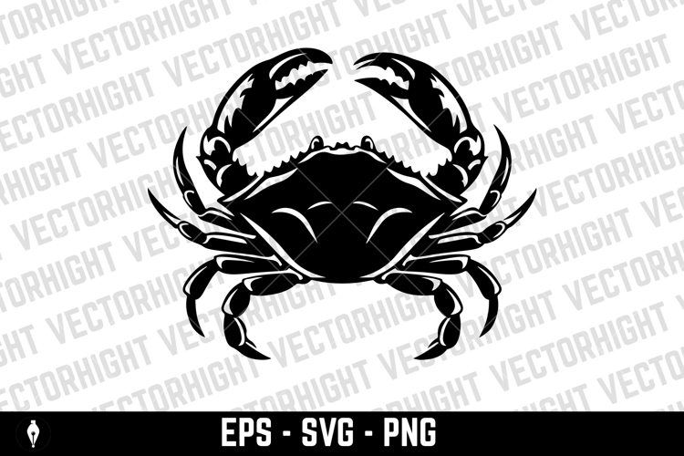 Crab illustrations in vector. Design elements