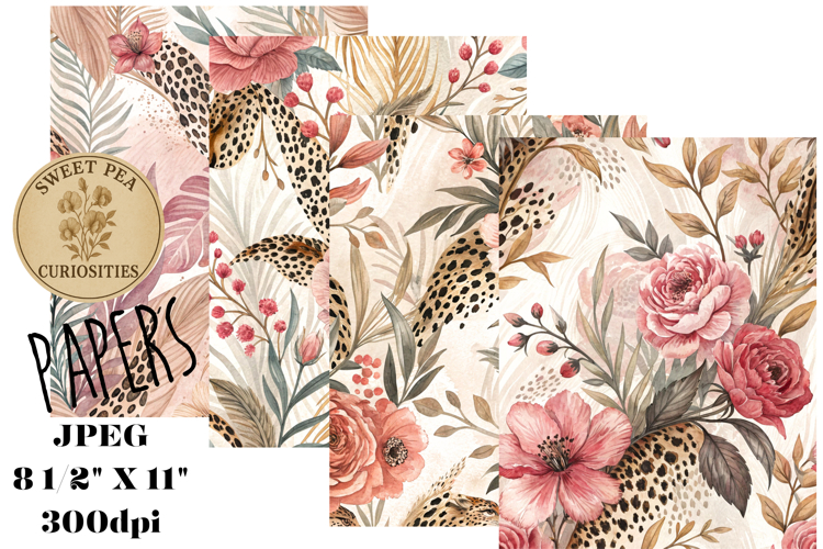 Shabby Chic, Flowers, Papers, Junk Journal