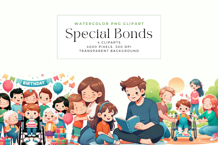 Special Bonds: Parent-Child Moments Clipart
