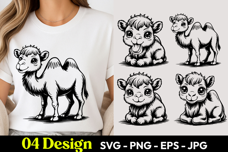 Cute Baby Camel SVG PNG