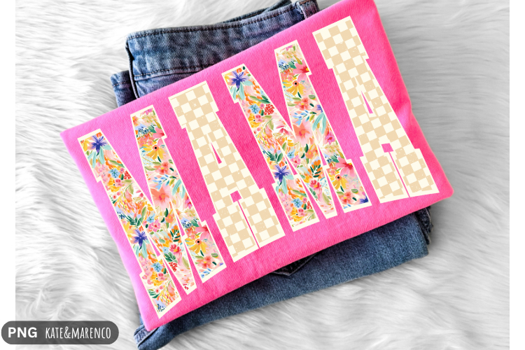 Floral Mama PNG | Mom Preppy PNG | Spring Summer Mama PNG