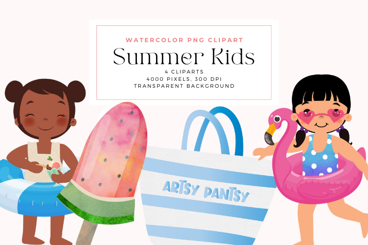 Cute Kids Summer Clipart