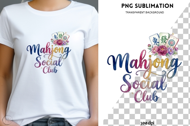 Mahjong png design for T-shirts