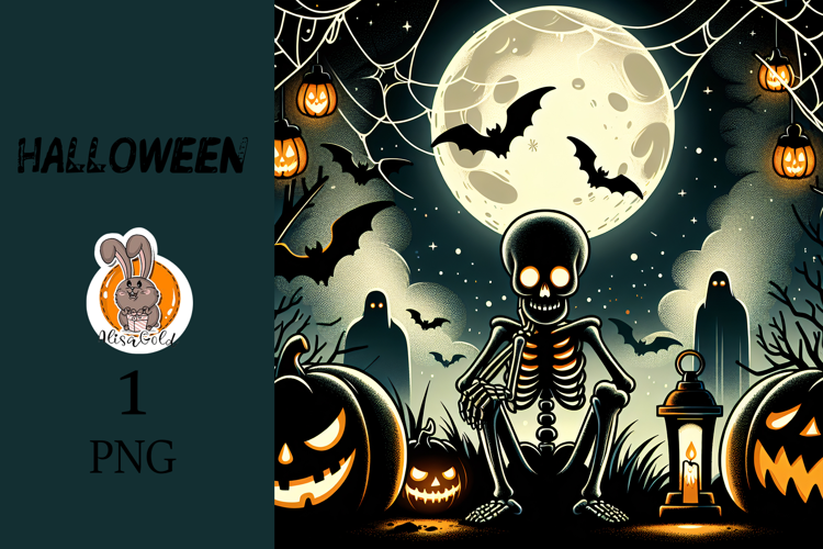 skeleton , halloween, pumpkin