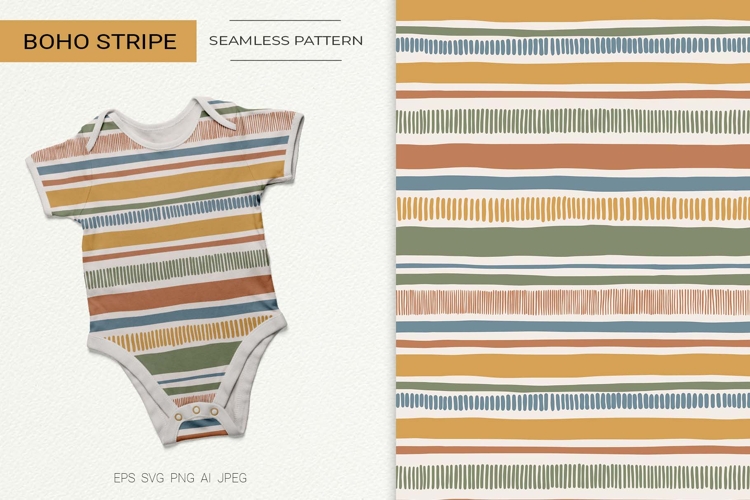Hand Drawn Stripes Seamless Pattern