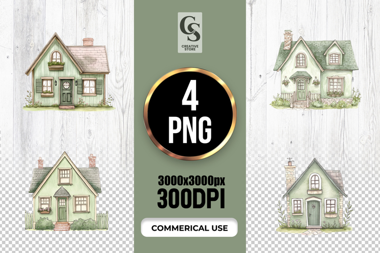 Cottage House Clipart PNG