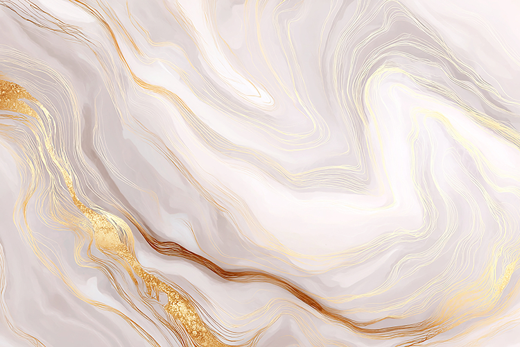 A beautiful abstract marble texture with gold and white