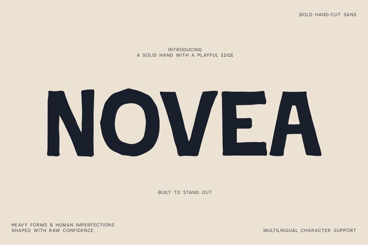 Novea Bold Hand Cut Sans Font example image 1