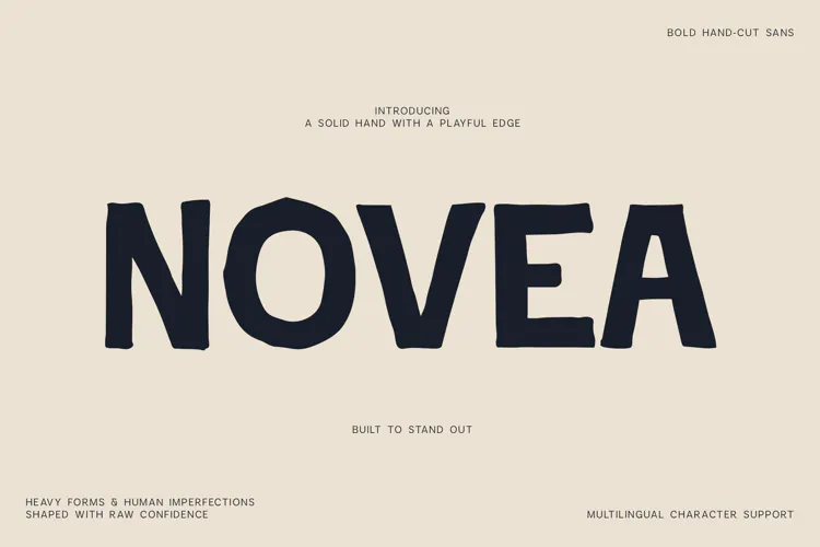 Novea Bold Hand Cut Sans Font