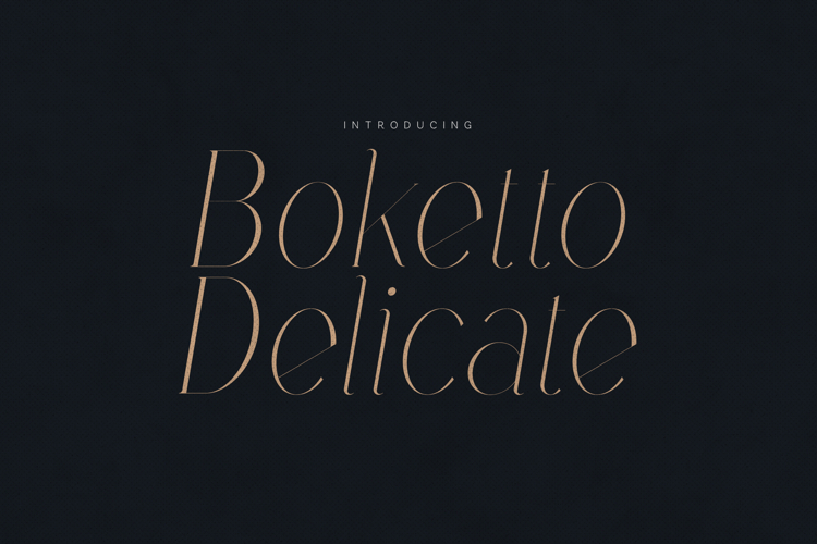 Boketto Delicate Elegant Luxury Serif Font