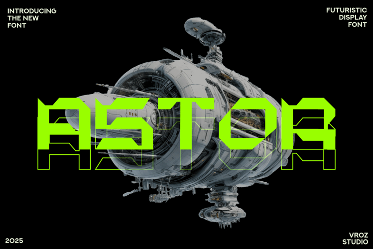 ASTOR - Futuristic Display Font