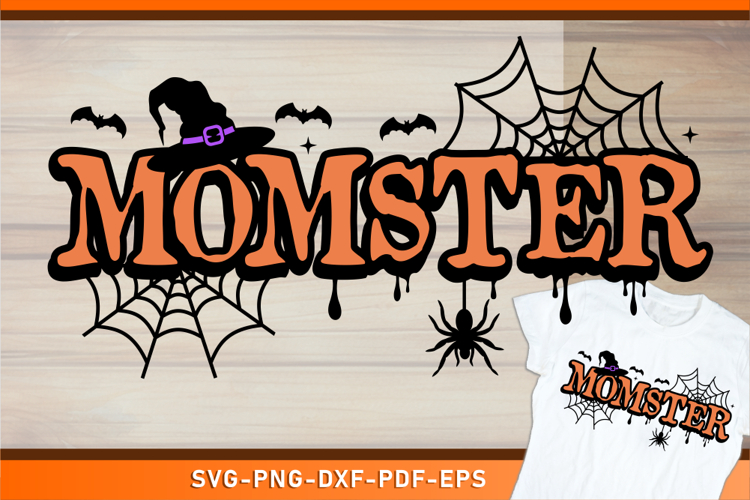 Momster SVG, Mom Halloween T shirt Designs
