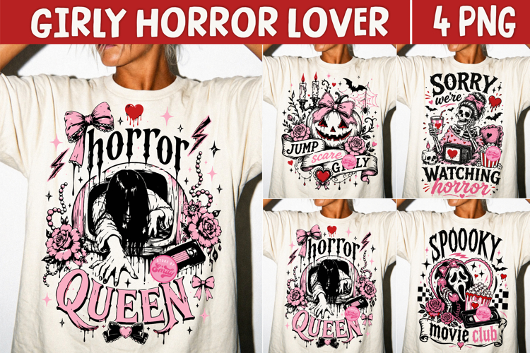 Coquette Girly Horror Lover PNG, Pink Spooky Vibes PNG