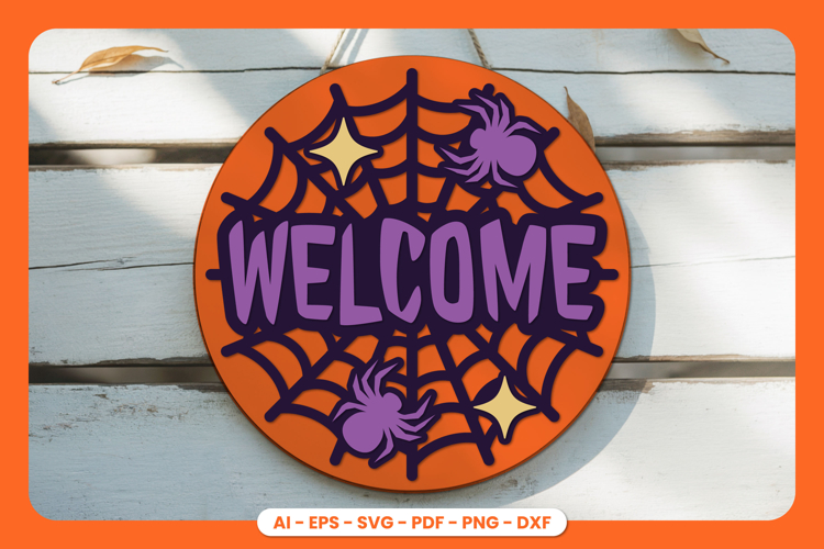 Halloween Round Sign Lasercut