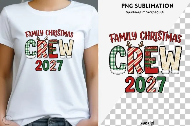 Family Christmas png design for T-shirts
