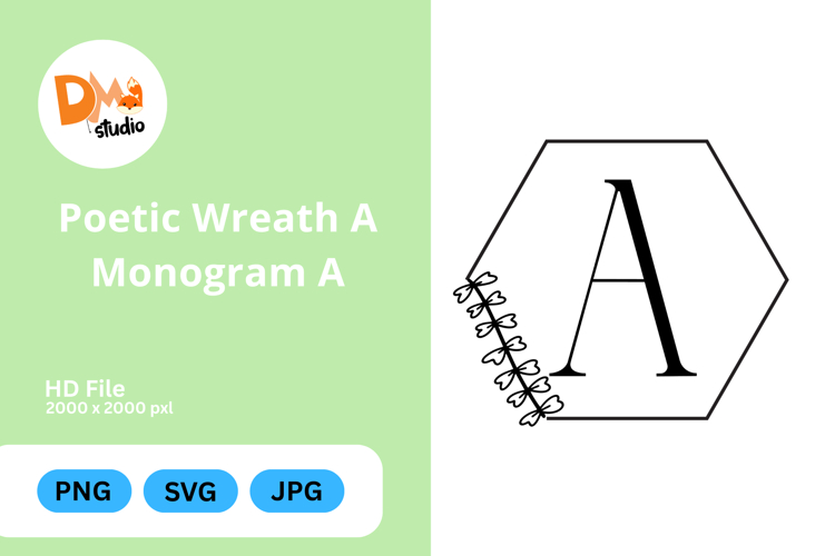 Poetic Wreath Monogram Logo