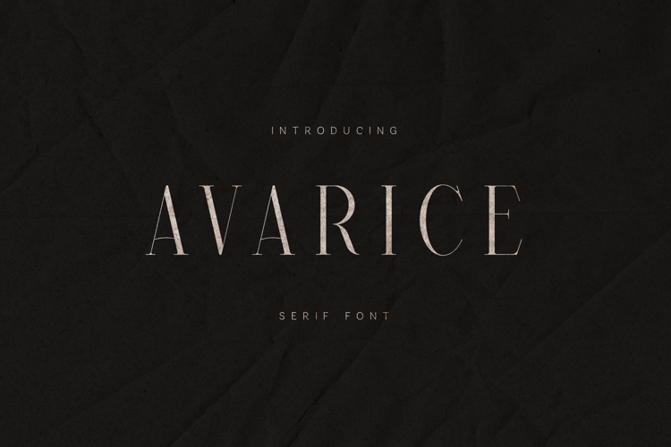 Avarice Modern Elegant Serif Font