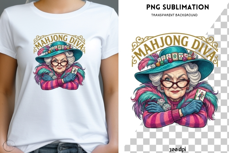 Mahjong png design for T-shirts