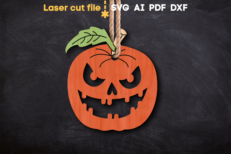 Halloween Apple Ornament SVG laser cut file for Glowforge