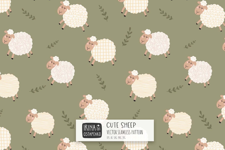 Cute Sheep Seamless Pattern