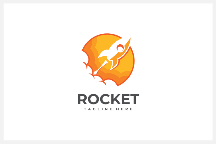 Rocket Logo Design Vector Illustration