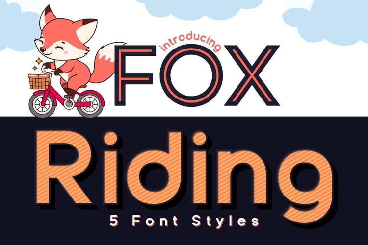 Fox Riding : 5 Font Styles