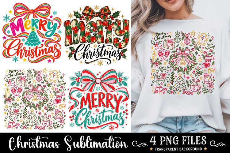 Merry Christmas PNG, Christmas Trees PNG, Christmas Shirt example image 1