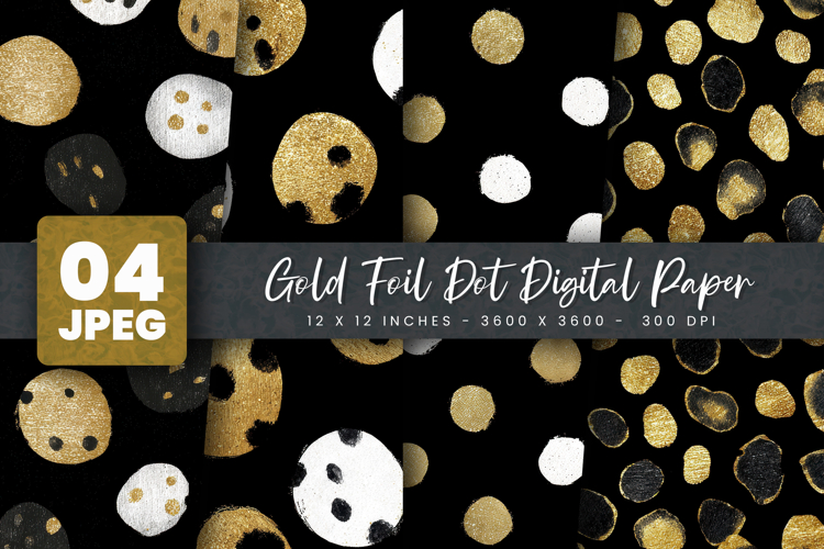 Gold Foil Dot Digital Paper