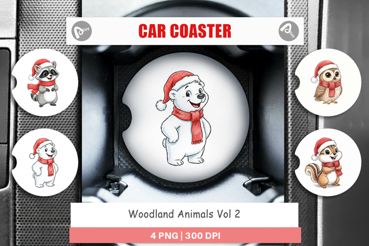 Woodland Animals Car Coaster