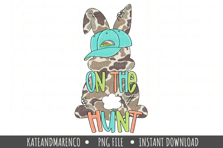 Boy Easter PNG | Camo Bunny PNG | On The Hunt PNG