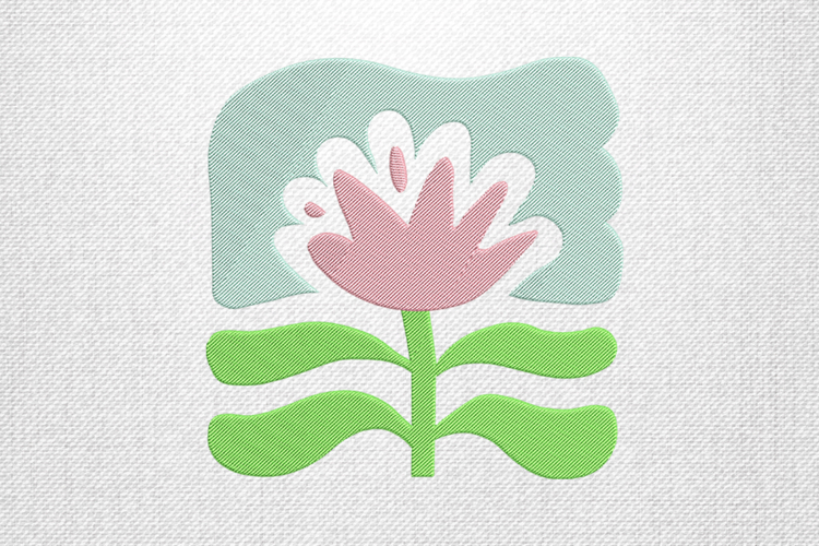 Modern Pastel Floral Embroidery Design File