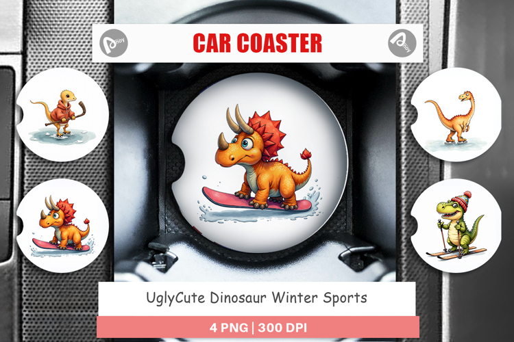 Dinosaur Winter Sports Car Coaster