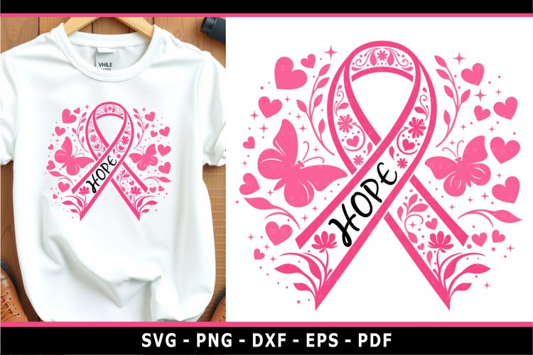 Pink Ribbon Svg Image 10