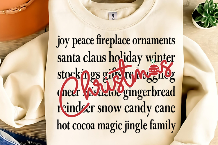 Christmas Words Svg Image 2