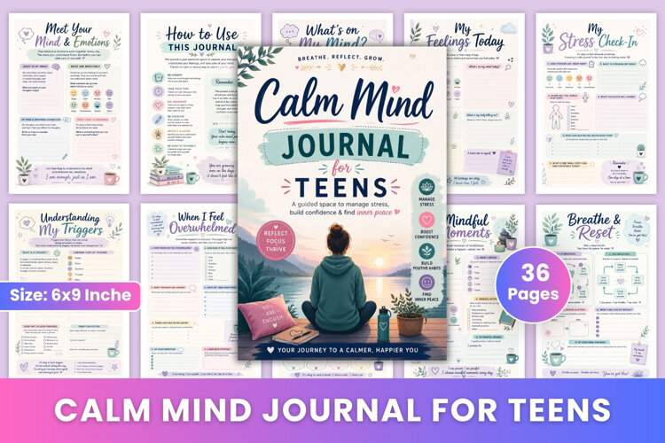 Calm Mind Journal for Teens example image 1